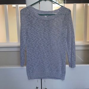 3/4 sleeve grey knit sweater SMALL